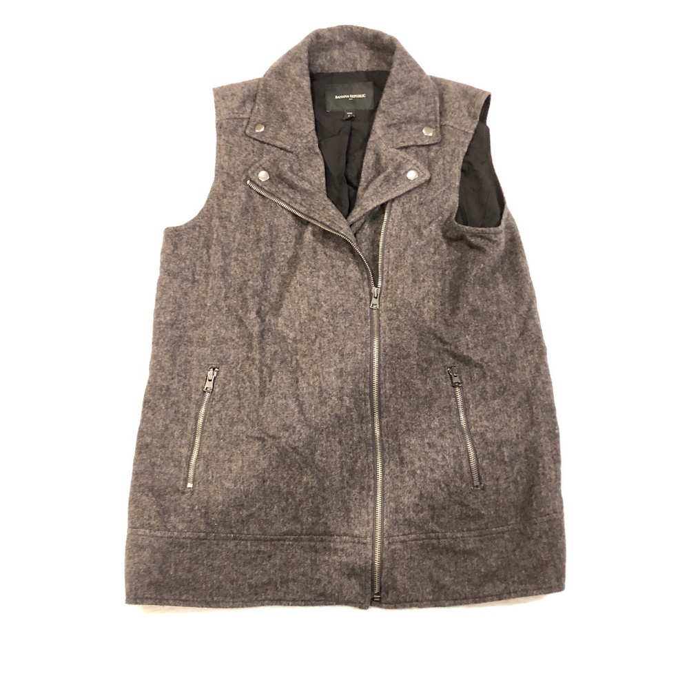 Banana Republic | Wool Blend Zip Up Vest LP